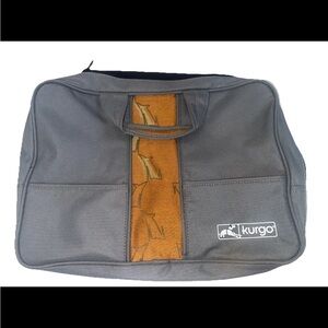 Kurgo Dog Pet Supplies Travel Zipper Bag Grey With Dog Pattern